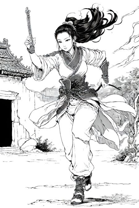 【LORA】PAseer的武侠插画/PAseer's WuXia Line-illustration